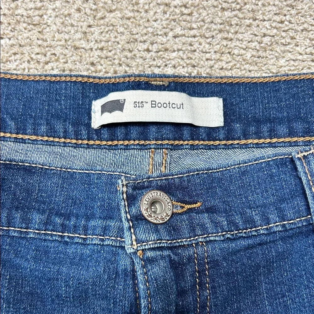 Levi's 515 Boot Cut Blue Jeans Size 14S - Picture 5 of 9